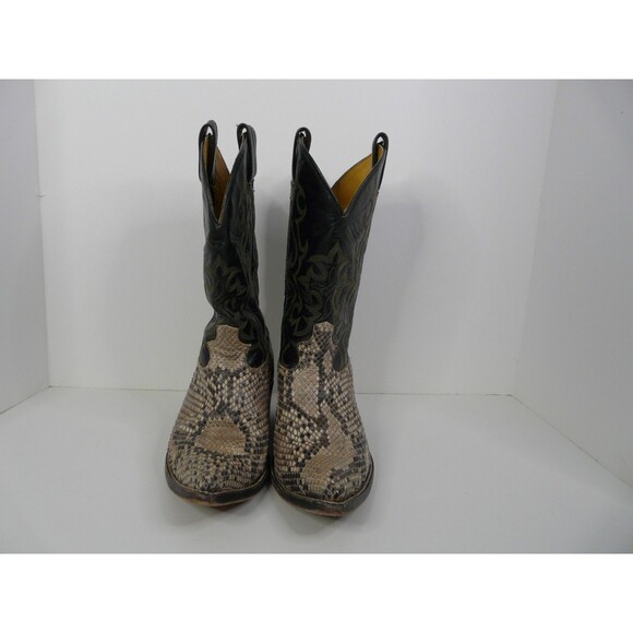 Vintage Snakeskin Womens 5.5 Boots Soletech Heel Custom Made - Picture 1 of 8